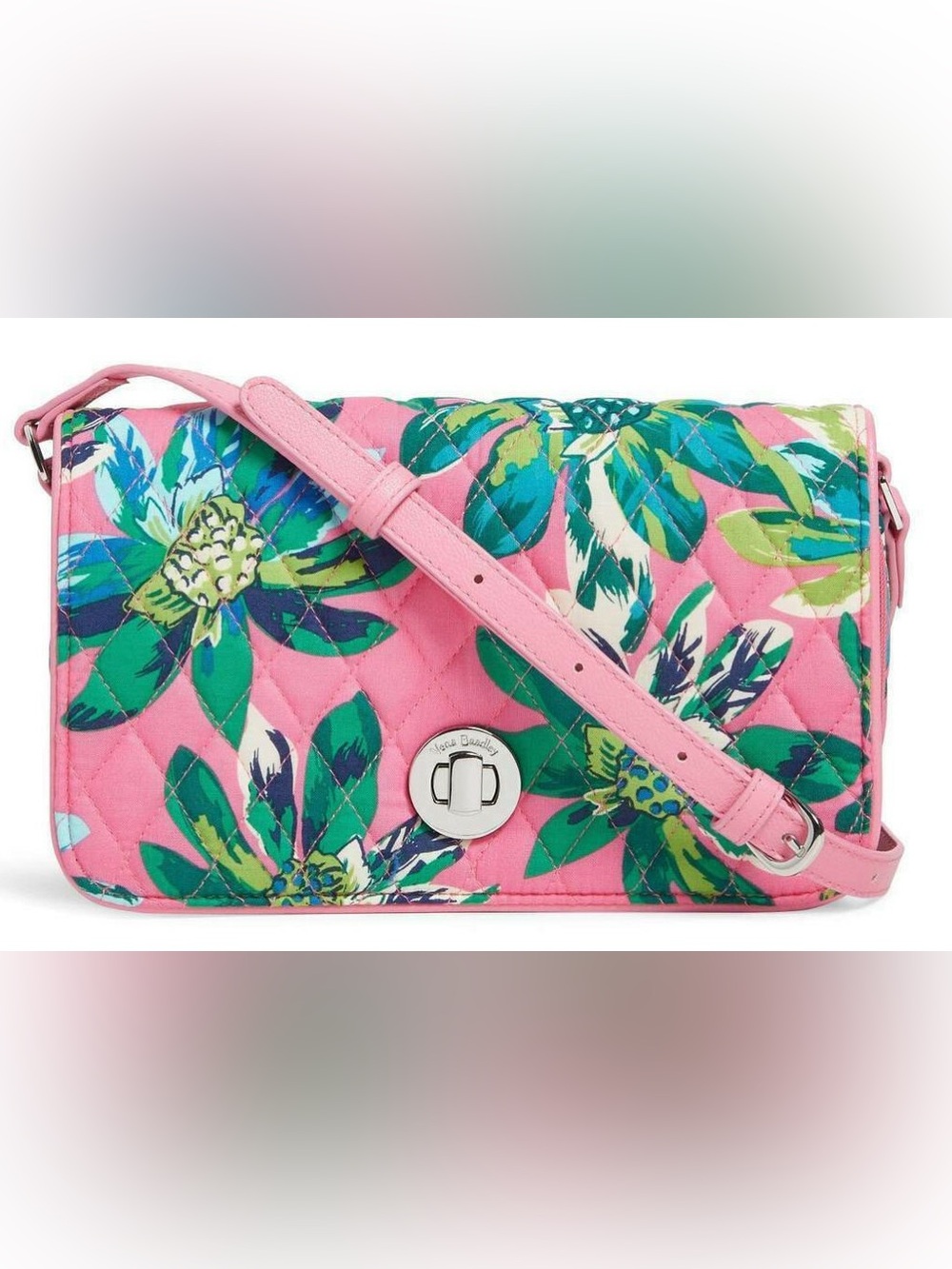 Vera Bradley Tropical Paradise Turnlock Crossbody Bag